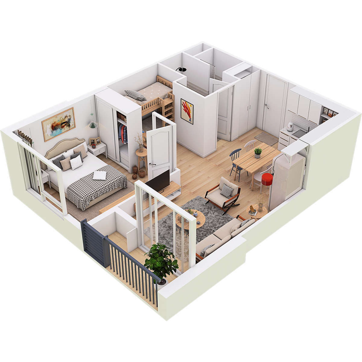 Căn hộ chung cư Westbay Ecopark - 45m2 1PN