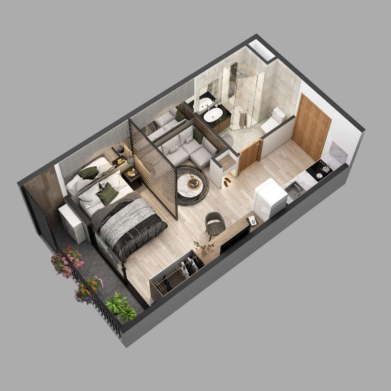 Căn hộ studio chung cư Sky Oasis Ecopark